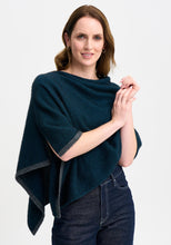 Load image into Gallery viewer, Possum and Merino

1623 Two Tone Poncho - A fan favourite, the Two Tone Poncho is a winner. With a relaxed fit and contrast coloured tipping it&#39;s cut for comfort and style. With a rainbow of colour options on offer, this is one you&#39;ll want in each colour! Classic fit.&nbsp;

Made in New Zealand from an exclusive Merinomink blend of 50% ZQ Merino, 40% Brushtail possum and 10% Mulberry silk.