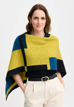 Load image into Gallery viewer, Possum and Merino

1677 Empress Poncho - The Empress should have been called impress, as you&#39;ll be sure to turn heads in this one! With its bold colour blocking and timeless design, the Empress Poncho is statement piece you&#39;ll love.

Made in New Zealand from an exclusive Merinomink blend of 50% ZQ Merino, 40% Brushtail possum and 10% Mulberry silk.