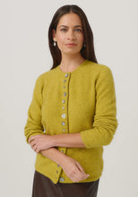 Load image into Gallery viewer, Possum and Merino

1736 Shell Cardi - Our signature Shell Cardi is a Merinomink staple, loved for its simple lines and statement buttons. A fitted silhouette offers a smart and refined look that can dress and up and down with ease. Slim fit.&nbsp;

Made in New Zealand from an exclusive Merinomink blend of 50% ZQ Merino, 40% Brushtail possum and 10% Mulberry silk.
