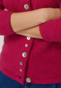 Possum and Merino

1736 Shell Cardi - Our signature Shell Cardi is a Merinomink staple, loved for its simple lines and statement buttons. A fitted silhouette offers a smart and refined look that can dress and up and down with ease. Slim fit.&nbsp;

Made in New Zealand from an exclusive Merinomink blend of 50% ZQ Merino, 40% Brushtail possum and 10% Mulberry silk.