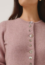Load image into Gallery viewer, Possum and Merino

1736 Shell Cardi - Our signature Shell Cardi is a Merinomink staple, loved for its simple lines and statement buttons. A fitted silhouette offers a smart and refined look that can dress and up and down with ease. Slim fit.&nbsp;

Made in New Zealand from an exclusive Merinomink blend of 50% ZQ Merino, 40% Brushtail possum and 10% Mulberry silk.