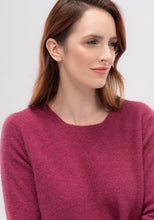 Load image into Gallery viewer, Possum and Merino  1803 MM Relaxed Sweater - This simple, casual yet elegant sweater features ‘v’ shaped garter stitch detail at the neck. Fitted sleeves and a slightly relaxed fit through body create a flattering silhouette.  It is finished beautifully with the Merinomink™ logo bar.