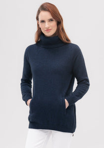 Possum and Merino  1993 Zip Tunic Sweater - Kiss the cold goodbye with the cosy Zip Tunic Sweater. Its soft, oversized roll neck, pockets and longline design is guaranteed to keep you snug, while the zip adds a touch of detail.