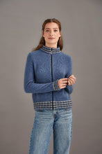 Load image into Gallery viewer, Possum and Merino.  5000 Wave Trim Zip Cardigan - is casual comfort at it&#39;s finest. The natural fibres of Possum Merino blended with Mulberry silk provide a luxurious comfort that will see this cardigan become your favourite go-to piece.  Hip-length zip up cardigan Detailed wave pattern trim Mid-weight warmth 35% Possum Fur, 55% Merino Wool, 10% Pure Mulberry Silk Proudly made in New Zealand 