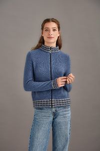 Possum and Merino.  5000 Wave Trim Zip Cardigan - is casual comfort at it's finest. The natural fibres of Possum Merino blended with Mulberry silk provide a luxurious comfort that will see this cardigan become your favourite go-to piece.  Hip-length zip up cardigan Detailed wave pattern trim Mid-weight warmth 35% Possum Fur, 55% Merino Wool, 10% Pure Mulberry Silk Proudly made in New Zealand 