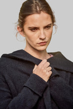 Load image into Gallery viewer, warmth and comfort, our Oversized Hood Jacket is ticking all the right boxes to become your new favourite overpiece of the season.  Mid weight Oversized Hood Two Front Pockets 35% Possum Fur, 55% Merino Wool, 10% Pure Mulberry Silk New Zealand designed and manufactured Generous Fit Natural and Sustainable 