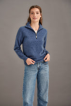Load image into Gallery viewer, Possum and Merino  5040 Ridge Funnel Neck – A beautiful sweater made from the ultimate combination of natural fibres for warmth without weight.  Featuring ridge patter neck detailing and ¼ zip for ease of wear.  ¼ zip and high collar Feature rib knit on neck Mid-weight warmth 35% Possum Fur, 55% Merino Wool, 10% Pure Mulberry Silk New Zealand designed and manufactured