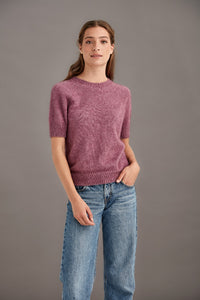 Possum and Merino

5052 Stepped Stitch T-Shirt - An everyday essential which features a unique stepped stitch design finish at the cuffs and hem. Crafted from soft, breathable natural fibres, it’s perfect for effortless layering or as a standalone statement piece. Versatile and comfortable, this T-shirt transitions seamlessly from casual wear to more polished looks.

35% Possum Fur, 55% Merino Wool, 10% Pure Mulberry Silk
New Zealand designed and manufactured
Natural and Sustainable