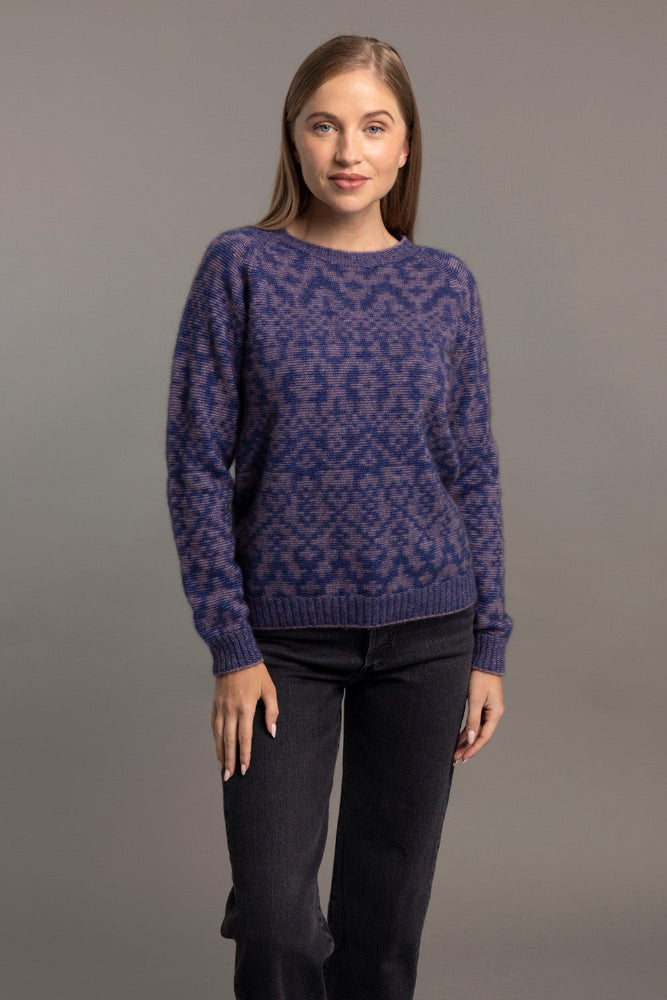 Possum and Merino

5056 Fair Isle Pullover - This timeless Fair Isle pullover adds a touch of heritage style to your wardrobe and offers both elegance and warmth. The intricate Fair Isle pattern makes it perfect for layering through the cooler months, while the soft fibres ensure a cosy, comfortable fit. Hold onto this classic piece, made to endure the changing seasons with style and grace.

35% Possum Fur, 55% Merino Wool, 10% Pure Mulberry Silk
New Zealand designed and manufactured
Natural and Sustainable