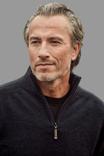 Load image into Gallery viewer, Possum and Merino.
620 Short Zip Rib Sleeve Sweater - a classic yet distinctive sweater made from the ultimate combination of natural fibers for warmth without weight. The Short Zip Sweater that will take you anywhere and last you many seasons to come.
35% Possum Fur, 55% Merino Wool, 10% Pure Mulberry Silk