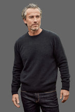Load image into Gallery viewer, 6603 Rack Stitch Crew Neck Jumper - Whether you’re out for the night or in the wild, this timeless Crew Neck jersey will get you through the elements in style. Nature’s finest natural fibres are brought together with quality workmanship for comfort and warmth. 35% Possum Fur, 55% Merino Wool, 10% Pure Mulberry Silk