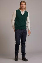 Load image into Gallery viewer, Possum and Merino  6636 Ridge Vest – A classic vest with feature ridge neck detailing, the blend of natural Merino, Possum fur and Silk fibres will ensure the cold never gets in.  Hold onto this sumptuous vest and don’t let go until the mercury rises.  Rib detailing on neck 35% Possum Fur, 55% Merino Wool, 10% Pure Mulberry Silk New Zealand designed and manufactured