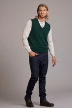 Load image into Gallery viewer, Possum and Merino  6636 Ridge Vest – A classic vest with feature ridge neck detailing, the blend of natural Merino, Possum fur and Silk fibres will ensure the cold never gets in.  Hold onto this sumptuous vest and don’t let go until the mercury rises.  Rib detailing on neck 35% Possum Fur, 55% Merino Wool, 10% Pure Mulberry Silk New Zealand designed and manufactured