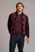 Load image into Gallery viewer, Possum and Merino  6637 Tartan Jacket – This Mens Tartan Jacket provides ultimate warmth, comfort and style.  Uniquely New Zealand, Possum Merino is deliciously soft, warm and light-weight, once you&#39;ve worn the blend of 100% natural fibres you will not want to wear anything else!  Overall tartan pattern Winter-weight warmth High collar for extra warmth 35% Possum Fur, 55% Merino Wool, 10% Pure Mulberry Silk Designed and manufactured in New Zealand