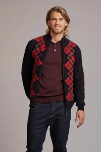 Possum and Merino  6637 Tartan Jacket – This Mens Tartan Jacket provides ultimate warmth, comfort and style.  Uniquely New Zealand, Possum Merino is deliciously soft, warm and light-weight, once you've worn the blend of 100% natural fibres you will not want to wear anything else!  Overall tartan pattern Winter-weight warmth High collar for extra warmth 35% Possum Fur, 55% Merino Wool, 10% Pure Mulberry Silk Designed and manufactured in New Zealand