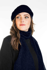 Possum and Merino

KO1030 Zig Zag Scarf - A generous sized scarf in a combination of plain single jersey and zig zag patterns. This new scarf design is a perfect match for the new zig zag beret (KO2016).

One size only. Approx. 21cm wide x 175 cm long.

Made proudly in New Zealand from a premium blend of 40% possum fur, 50% merino lambswool and 10% mulberry silk.