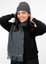 Load image into Gallery viewer, Possum and Merino  KO114 Scarf with Fringe -  A plain scarf with fringing which is generous in width and length.  Makes a set with KO159 Plain Beanie and KO48 Plain Gloves.  One Size - Approx. 22cm wide x 160cm long.  Made proudly in New Zealand from a premium blend of 40% possum fur, 50% merino lambswool &amp; 10% mulberry silk. 