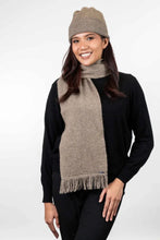 Load image into Gallery viewer, Possum and Merino  KO114 Scarf with Fringe -  A plain scarf with fringing which is generous in width and length.  Makes a set with KO159 Plain Beanie and KO48 Plain Gloves.  One Size - Approx. 22cm wide x 160cm long.  Made proudly in New Zealand from a premium blend of 40% possum fur, 50% merino lambswool &amp; 10% mulberry silk. 