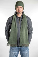 Load image into Gallery viewer, Possum and Merino  KO114 Scarf with Fringe -  A plain scarf with fringing which is generous in width and length.  Makes a set with KO159 Plain Beanie and KO48 Plain Gloves.  One Size - Approx. 22cm wide x 160cm long.  Made proudly in New Zealand from a premium blend of 40% possum fur, 50% merino lambswool &amp; 10% mulberry silk. 