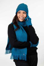 Load image into Gallery viewer, Possum and Merino  KO114 Scarf with Fringe -  A plain scarf with fringing which is generous in width and length.  Makes a set with KO159 Plain Beanie and KO48 Plain Gloves.  One Size - Approx. 22cm wide x 160cm long.  Made proudly in New Zealand from a premium blend of 40% possum fur, 50% merino lambswool &amp; 10% mulberry silk. 