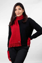 Load image into Gallery viewer, Possum and Merino  KO114 Scarf with Fringe -  A plain scarf with fringing which is generous in width and length.  Makes a set with KO159 Plain Beanie and KO48 Plain Gloves.  One Size - Approx. 22cm wide x 160cm long.  Made proudly in New Zealand from a premium blend of 40% possum fur, 50% merino lambswool &amp; 10% mulberry silk. 