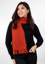 Load image into Gallery viewer, Possum and Merino  KO114 Scarf with Fringe -  A plain scarf with fringing which is generous in width and length.  Makes a set with KO159 Plain Beanie and KO48 Plain Gloves.  One Size - Approx. 22cm wide x 160cm long.  Made proudly in New Zealand from a premium blend of 40% possum fur, 50% merino lambswool &amp; 10% mulberry silk. 