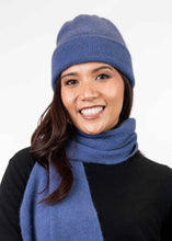 Load image into Gallery viewer, Possum and Merino  KO159 Plain Beanie - A plain, double layer beanie with a turned back edge and metal Koru badge.  Makes a set with KO114 Scarf with Fringe and KO48 Plain Gloves.   One Size.  Made proudly in New Zealand from a premium blend