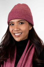 Load image into Gallery viewer, Possum and Merino  KO159 Plain Beanie - A plain, double layer beanie with a turned back edge and metal Koru badge.  Makes a set with KO114 Scarf with Fringe and KO48 Plain Gloves.   One Size.  Made proudly in New Zealand from a premium blend