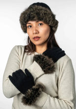 Load image into Gallery viewer, Possum and Merino  KO200 Fur Trim Beanie - A gorgeous and warm beanie, large enough to pull right down over your ears to keep out the winter chill. Generously trimmed with luxurious possum fur.  Make a set with KO56 Fur Trim Gloves.  One Size  Made proudly in New Zealand from a premium blend of 40% possum fur, 50% merino lambswool &amp; 10% mulberry silk.