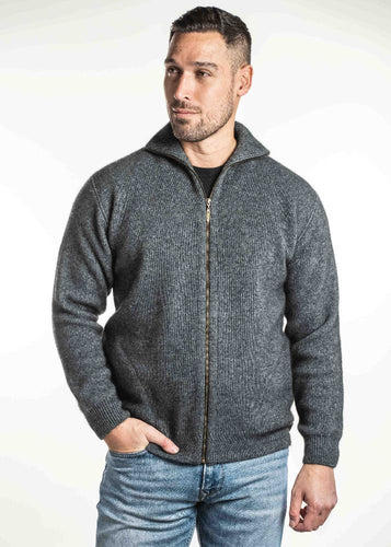 Possum and Merino  KO231 Zip Through Jacket - Our best selling jacket style.  This garment features pockets and a double layer knit structure for extra warmth.   Made proudly in New Zealand from a premium blend of 40% possum fur, 50% merino lambswool & 10% mulberry silk.  