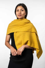 Load image into Gallery viewer, Possum and Merino  KO518  Lightweight Moss Stitch Wrap - This moss stitch wrap is lightweight, yet extremely warm to wear. It can also be worn as an over sized scarf on those extra chilly days.  One size only.  Approx. 63cm wide x 170cm long.  Made proudly in New Zealand from a premium blend of 40% possum fur, 50% merino lambswool &amp; 10% mulberry silk.  
