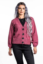 Load image into Gallery viewer, Possum and Merino  KO557 V Neck Cardigan - A modern twist on a V neck cardigan.  This style is hip length and features a wide rib detail on the hem.  Made proudly in New Zealand from a premium blend of 40% possum fur, 50% merino lambswool &amp; 10% mulberry silk.