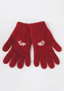 Possum and Merino  KO58 Sheep Gloves - Make a set with KO168 Sheep Beanie and KO108 Sheep Scarf.  Made proudly in New Zealand from a premium blend of 40% possum fur, 50% merino lambswool & 10% mulberry silk. 