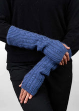 Load image into Gallery viewer, Possum and Merino  KO62 Cable Glovelets - Glovelets in a classic cable pattern.  Make a set with KO132 Cable Scarf and KO94 Cable Headband.  One Size.  Made proudly in New Zealand from a premium blend of 40% possum fur, 50% merino lambswool &amp; 10% mulberry silk. 