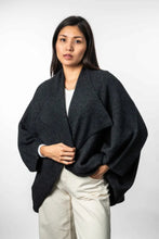 Load image into Gallery viewer, Possum and Merino  KO756 Moss Stitch Shrug - This lightweight yet warm shrug can be worn two different ways - simply turn the garment upside down to create a different style.  A very versatile piece and great for layering.  One Size.   Made proudly in New Zealand from a premium blend of 40% possum fur, 50% merino lambswool &amp; 10% mulberry silk.  