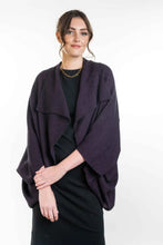 Load image into Gallery viewer, Possum and Merino  KO756 Moss Stitch Shrug - This lightweight yet warm shrug can be worn two different ways - simply turn the garment upside down to create a different style.  A very versatile piece and great for layering.  One Size.   Made proudly in New Zealand from a premium blend of 40% possum fur, 50% merino lambswool &amp; 10% mulberry silk.  