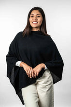 Load image into Gallery viewer, Possum and Merino  KO798 Two Way Poncho - This is a versatile and lightweight piece which can be worn two ways - with the hem either straight across or on the diagonal.   One Size   Made proudly in New Zealand from a premium blend of 40% possum fur, 50% merino lambswool &amp; 10% mulberry silk.  