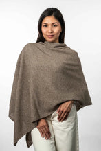 Load image into Gallery viewer, Possum and Merino  KO798 Two Way Poncho - This is a versatile and lightweight piece which can be worn two ways - with the hem either straight across or on the diagonal.   One Size   Made proudly in New Zealand from a premium blend of 40% possum fur, 50% merino lambswool &amp; 10% mulberry silk.  