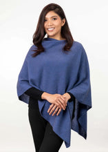 Load image into Gallery viewer, Possum and Merino  KO798 Two Way Poncho - This is a versatile and lightweight piece which can be worn two ways - with the hem either straight across or on the diagonal.   One Size   Made proudly in New Zealand from a premium blend of 40% possum fur, 50% merino lambswool &amp; 10% mulberry silk.  