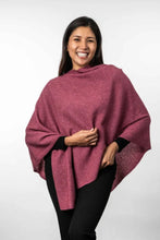 Load image into Gallery viewer, Possum and Merino  KO798 Two Way Poncho - This is a versatile and lightweight piece which can be worn two ways - with the hem either straight across or on the diagonal.   One Size   Made proudly in New Zealand from a premium blend of 40% possum fur, 50% merino lambswool &amp; 10% mulberry silk.  