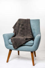 Load image into Gallery viewer, Possum and Merino   KO965 Jacquard Throw - A beautiful two toned, jacquard throw in a multi textured pattern.  ONE SIZE - Approx. 130cm wide x 125cm long  Made proudly in New Zealand from a premium blend of 40% possum fur, 50% merino lambswool &amp; 10% mulberry silk. 
