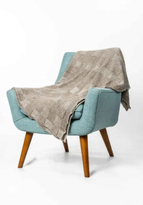 Possum and Merino   KO965 Jacquard Throw - A beautiful two toned, jacquard throw in a multi textured pattern.  ONE SIZE - Approx. 130cm wide x 125cm long  Made proudly in New Zealand from a premium blend of 40% possum fur, 50% merino lambswool & 10% mulberry silk. 