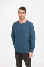 Load image into Gallery viewer, Possum and Merino  NB429 Weave Sweater – A lightweight, classic sweater with an eye-catching pattern on the front of the sweater – an every-day essential.   Fitting Style – Regular fit – A classic, standard fit.   Yarn – Luxury Blend 20% Possum fibre 70% Superfine Merino wool (17.5 Micron) 10% Silk