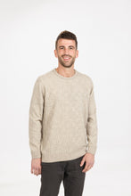 Load image into Gallery viewer, Possum and Merino  NB429 Weave Sweater – A lightweight, classic sweater with an eye-catching pattern on the front of the sweater – an every-day essential.   Fitting Style – Regular fit – A classic, standard fit.   Yarn – Luxury Blend 20% Possum fibre 70% Superfine Merino wool (17.5 Micron) 10% Silk