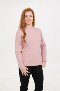 Possum and Merino  NB682 Crew Neck Plain Sweater - Timeless and elegant round neckline and fine neck detail.  Produced using seamless technology. 