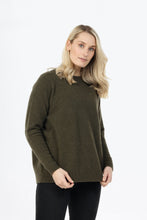 Load image into Gallery viewer, Possum and Merino  NB816 Lounge Sweater - A relaxed fit jersey with a wider neck trim. A fashionable and easy to wear jersey for all occasions.  Loose fitting -  a relaxed fit through the body for versatility and comfort.