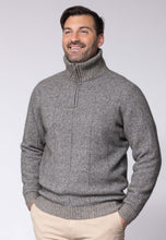 Load image into Gallery viewer, Possum and Merino  NW1003 Javelin Zip Neck - The ultimate in comfort, this style of half-zip sweater with turndown rib collar that can be zipped right up. Single jersey knit, Whole Garment seamless construction.  40% Possum Fur, 53% Merino, 7% Silk