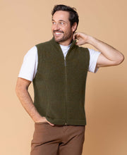 Load image into Gallery viewer, Possum and Merino  NW1066 Gilet - Zip through vest integrated pockets, single jersey. WholeGarment seamless construction.  Composition - 40% Possum Fur, 53% Merino, 7% Silk