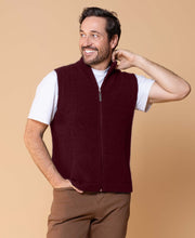 Load image into Gallery viewer, Possum and Merino  NW1066 Gilet - Zip through vest integrated pockets, single jersey. WholeGarment seamless construction.  Composition - 40% Possum Fur, 53% Merino, 7% Silk