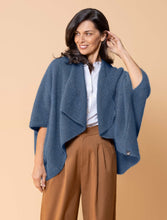 Load image into Gallery viewer, Possum and Merino
NW3082 Longline Wrap - A plain classic longline wrap.  The Longline Wraps have the extra advantage of being able to be worn two ways, vee neck to the back or upside down with the open vee to the bottom.
Composition -40% Possum Fur, 53% Merino, 7% Silk.
One Size Fits All